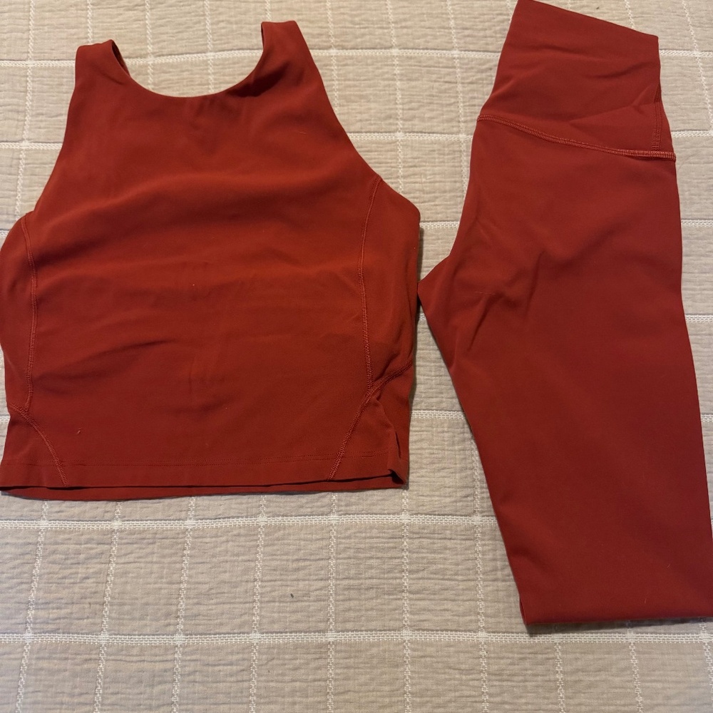 Lululemon Athletica Rust Red Set